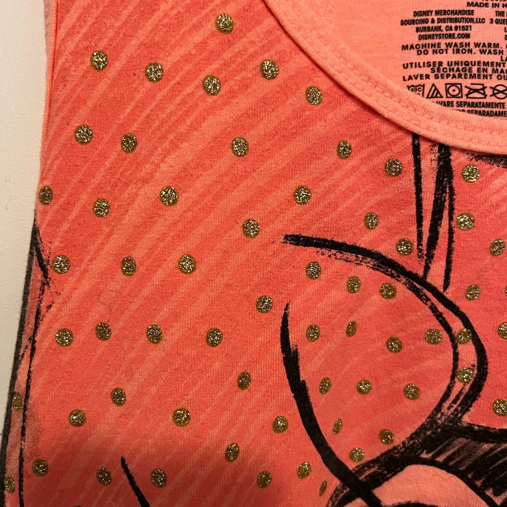 Minnie Mouse coral racerback tank top - Picture 4 of 4
